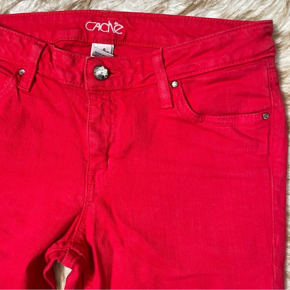 Cache’ baby bootcut rhinestone button jeans - Picture 3 of 7